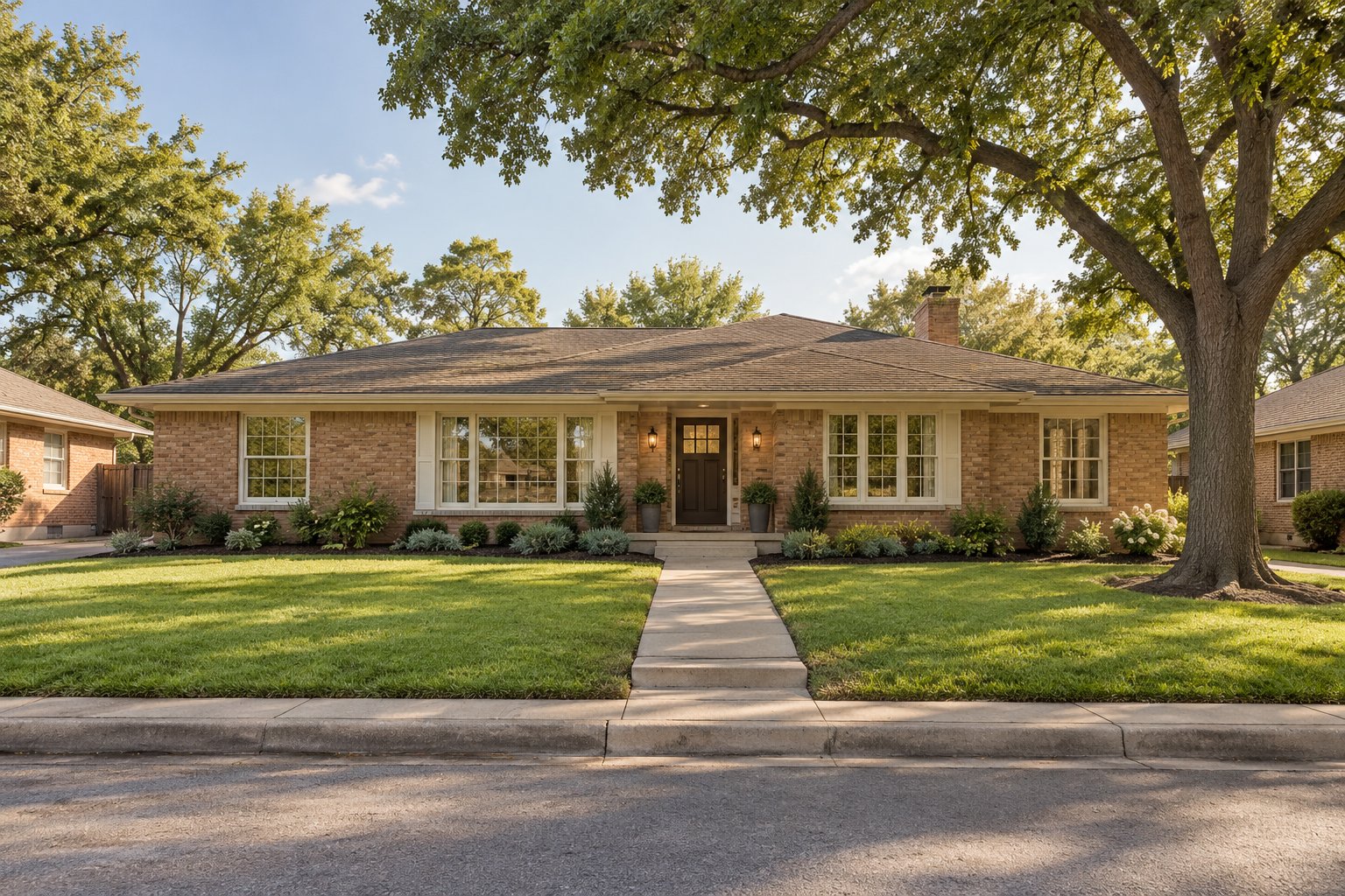 Illustrative refreshed front exterior concept for 3832 South Dr