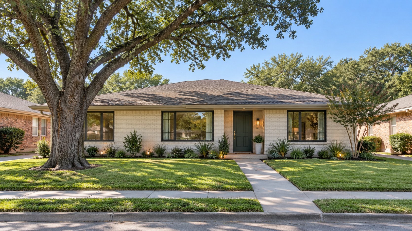 Illustrative refreshed front exterior concept for 1005 Janwood Dr